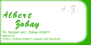 albert zobay business card